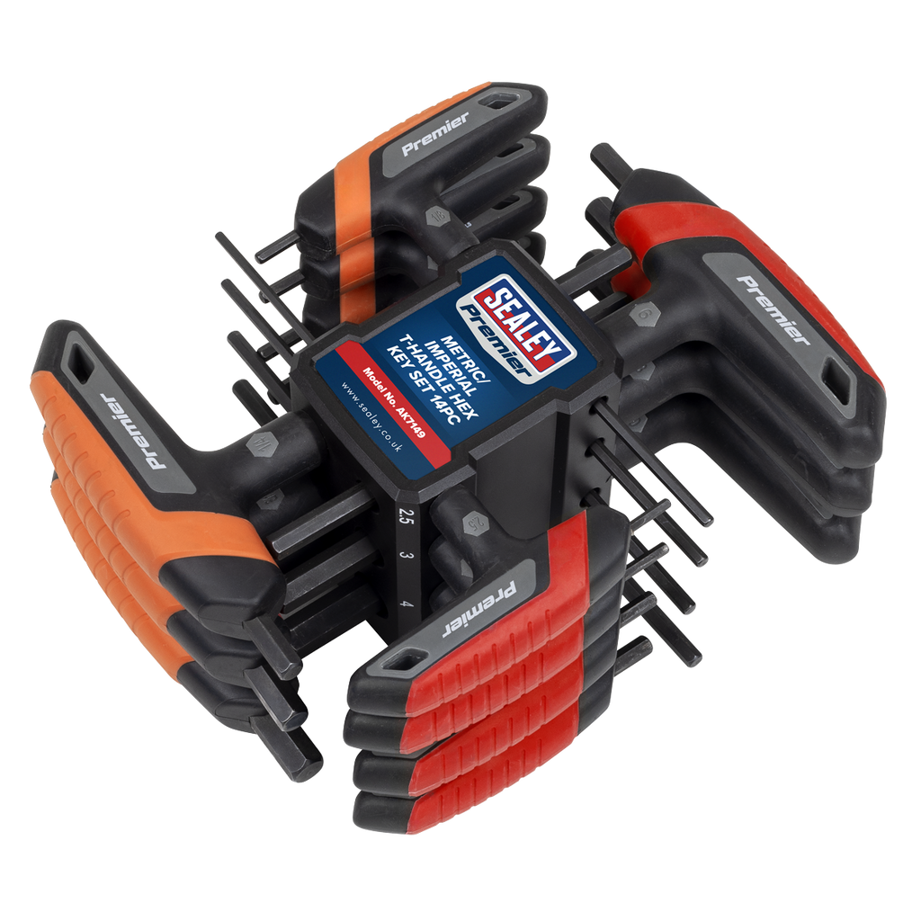 Metric/Imperial T-Handle Hex Key Set 14pc AK7149