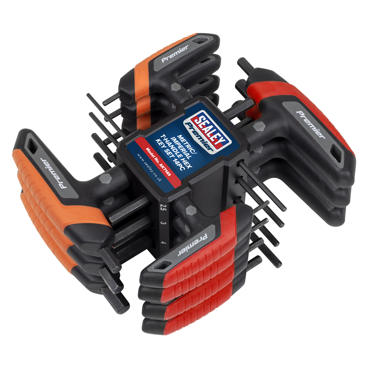 Metric/Imperial T-Handle Hex Key Set 14pc AK7149