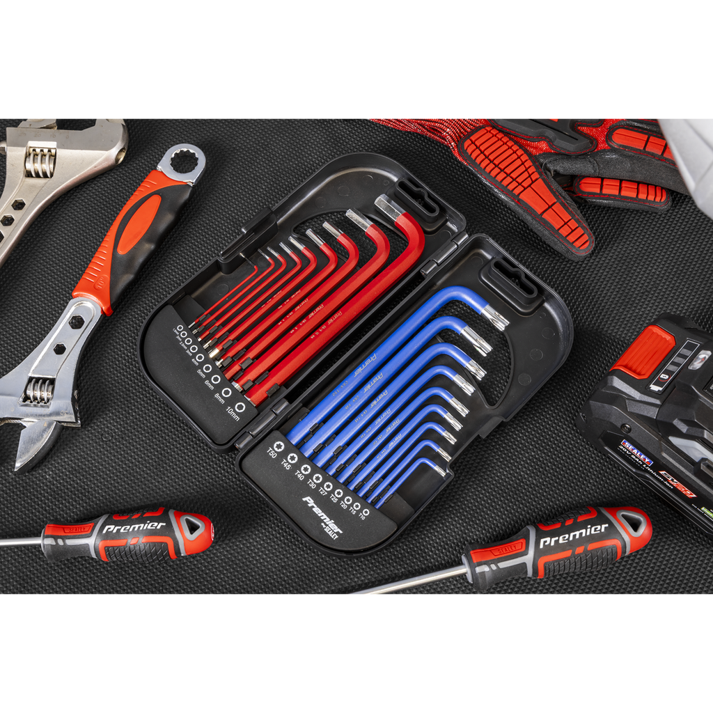 Long Anti-Slip TRX-Star* & Ball-End Hex Key Set 18pc AK7176