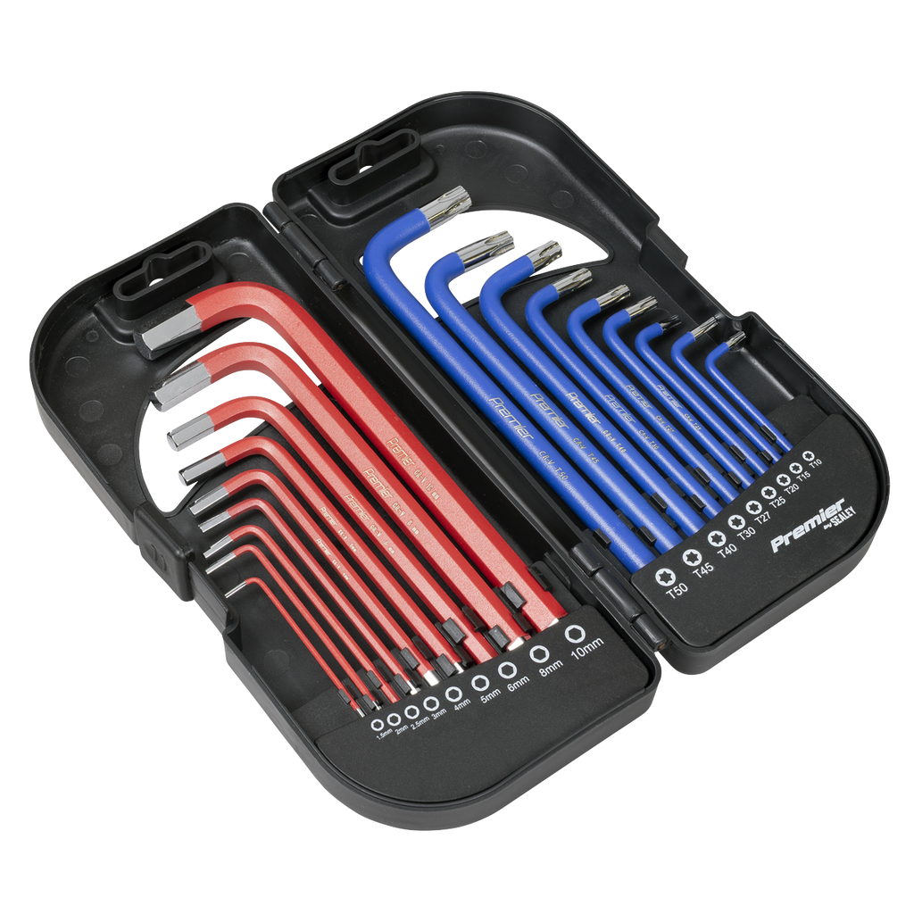 Long Anti-Slip TRX-Star* & Ball-End Hex Key Set 18pc AK7176