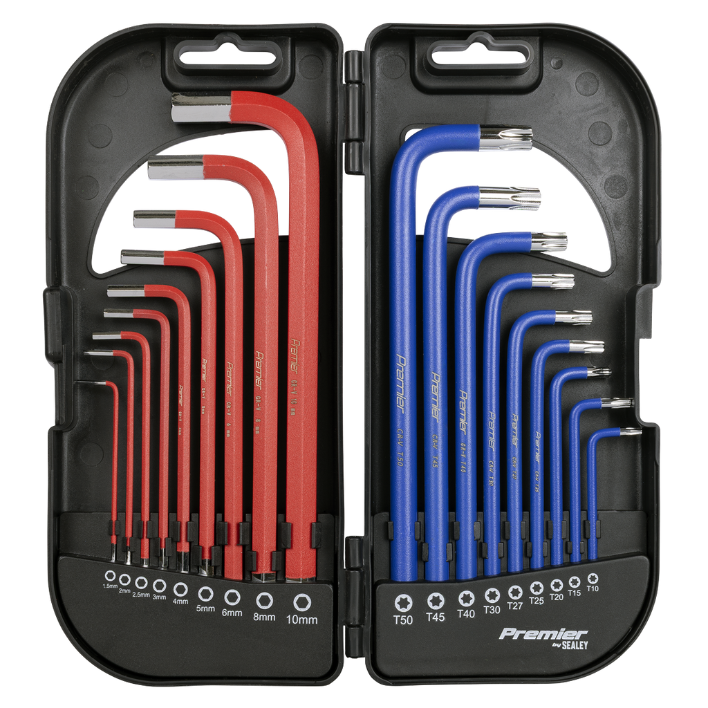 Long Anti-Slip TRX-Star* & Ball-End Hex Key Set 18pc AK7176