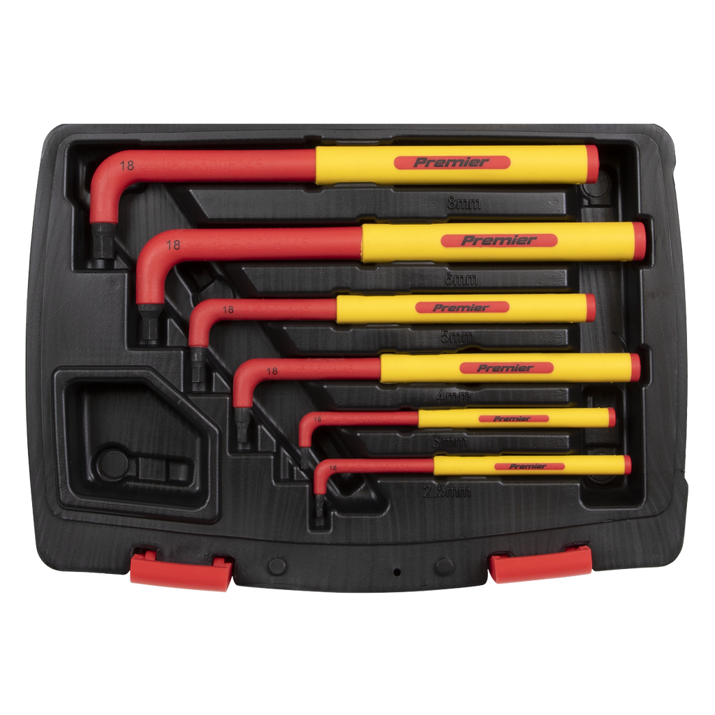 Extra-Long Hex Key Set 6pc - VDE Approved AK7177