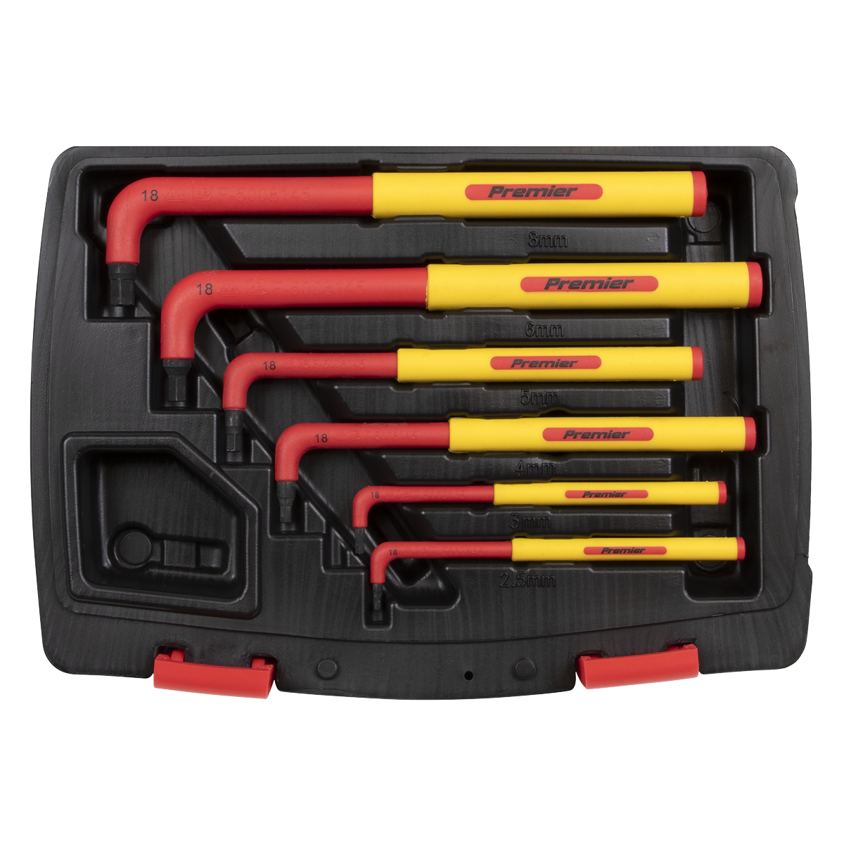 Extra-Long Hex Key Set 6pc - VDE Approved AK7177