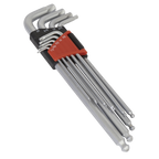 Imperial Lock-On™ Extra-Long Ball-End Hex Key Set 9pc AK7181