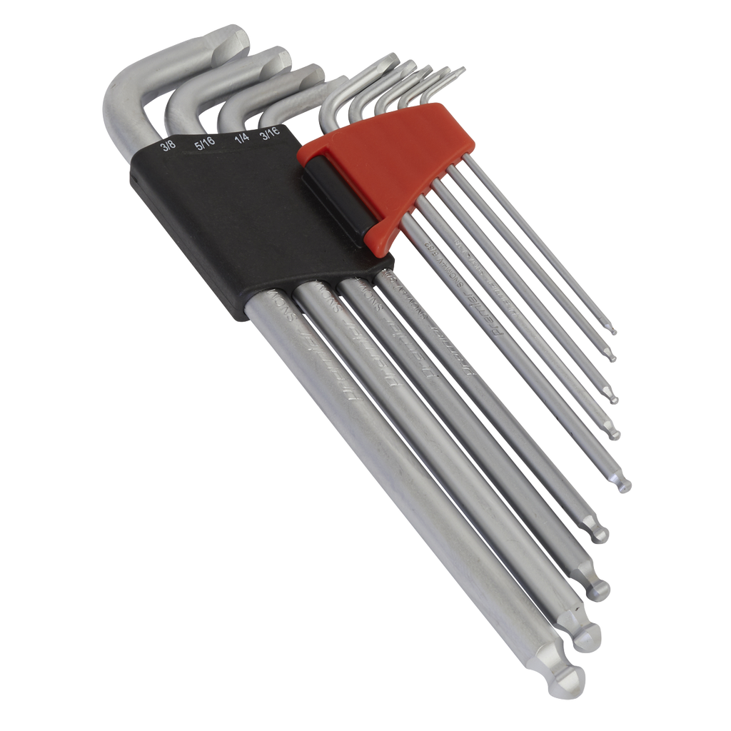 Imperial Lock-On™ Extra-Long Ball-End Hex Key Set 9pc AK7181