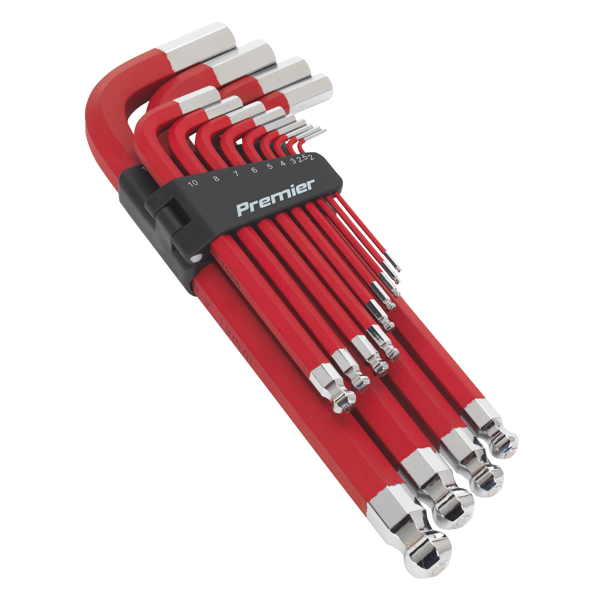 Jumbo Anti-Slip Ball-End Hex Key Set 13pc AK7187