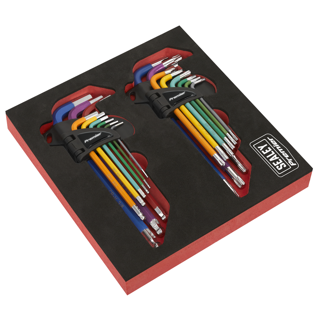 Anti-Slip Long TRX-Star* & Ball-End Hex Key Set 18pc AK7199