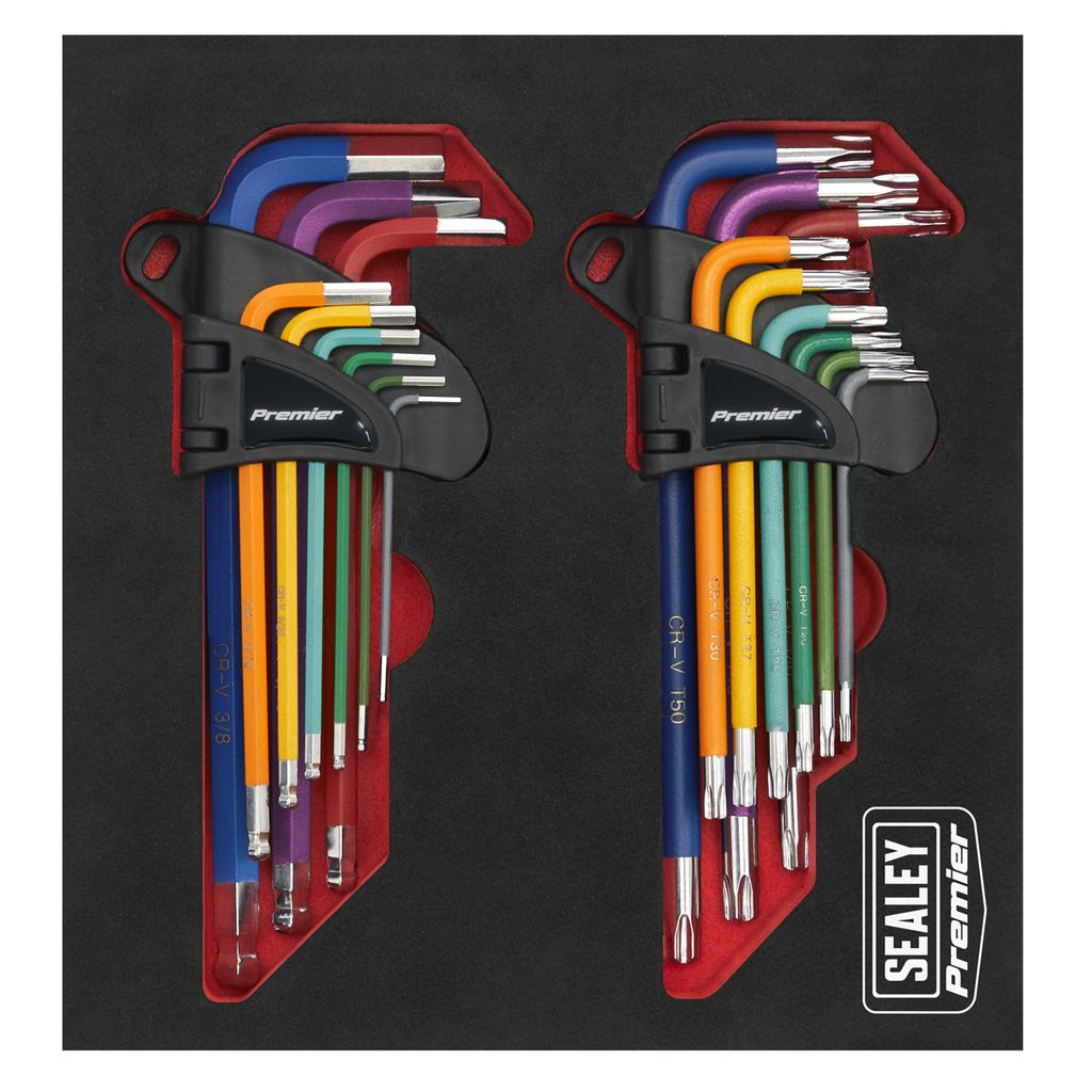 Anti-Slip Long TRX-Star* & Ball-End Hex Key Set 18pc AK7199