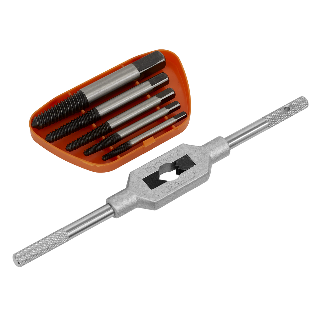 Helix Type Screw Extractor Set with Wrench 6pc AK721