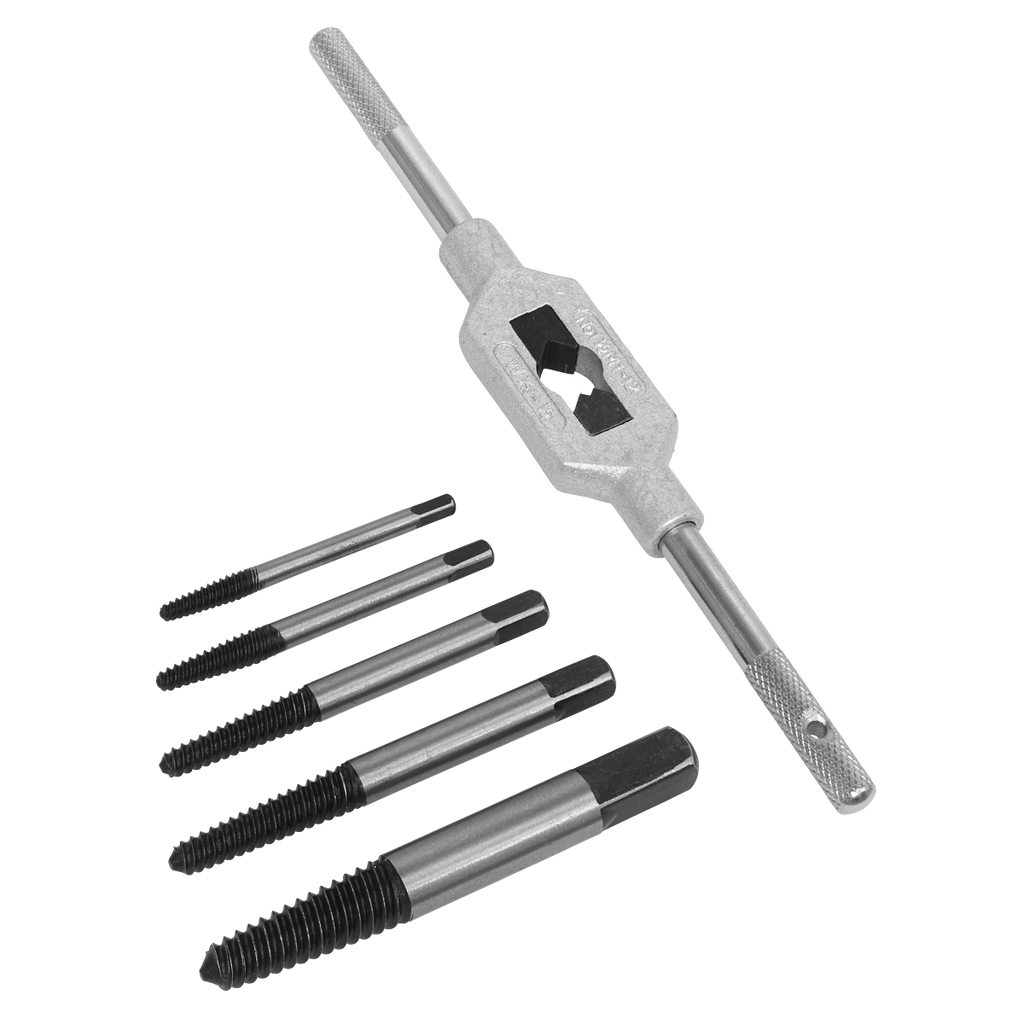 Helix Type Screw Extractor Set with Wrench 6pc AK721