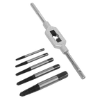 Helix Type Screw Extractor Set with Wrench 6pc AK721