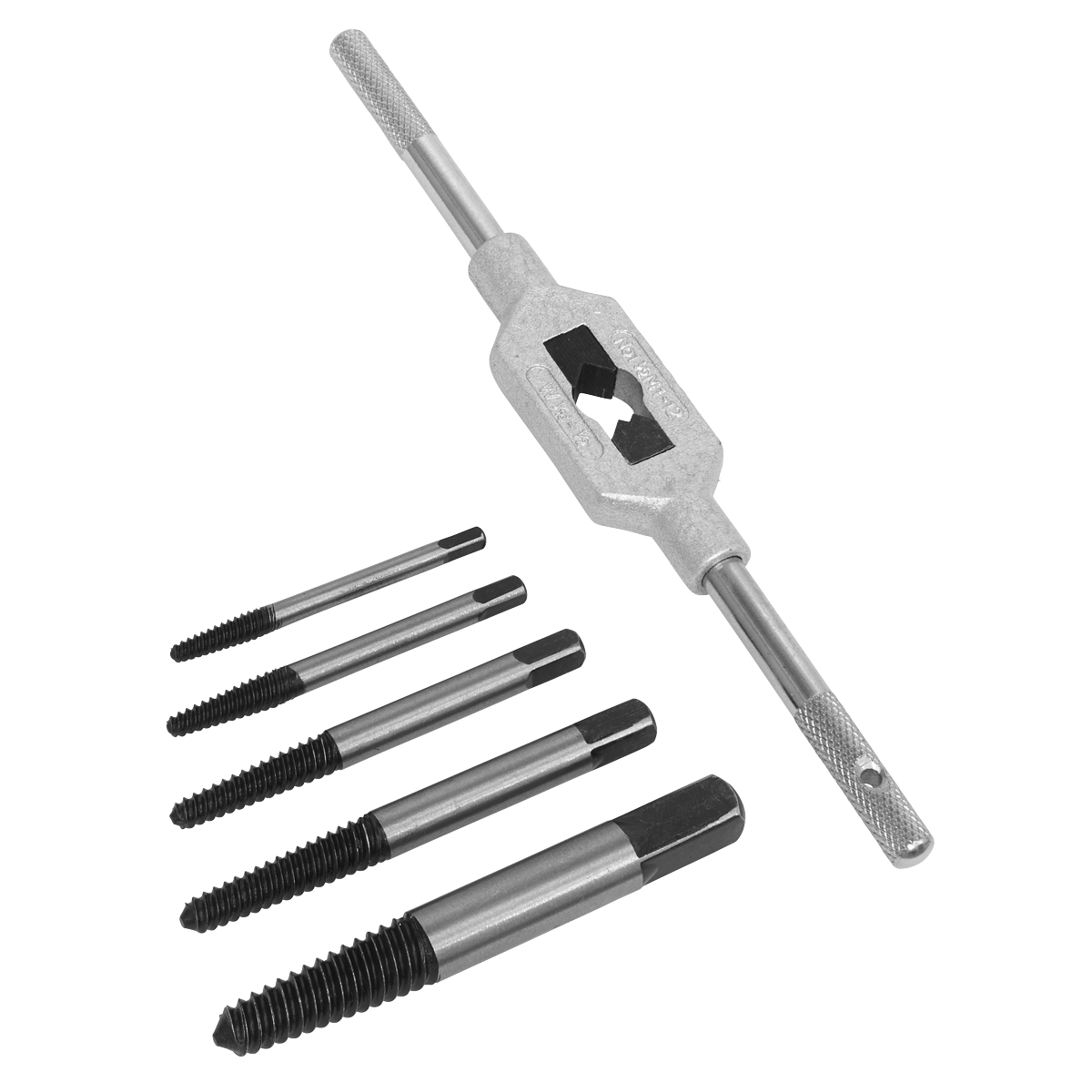 Helix Type Screw Extractor Set with Wrench 6pc AK721