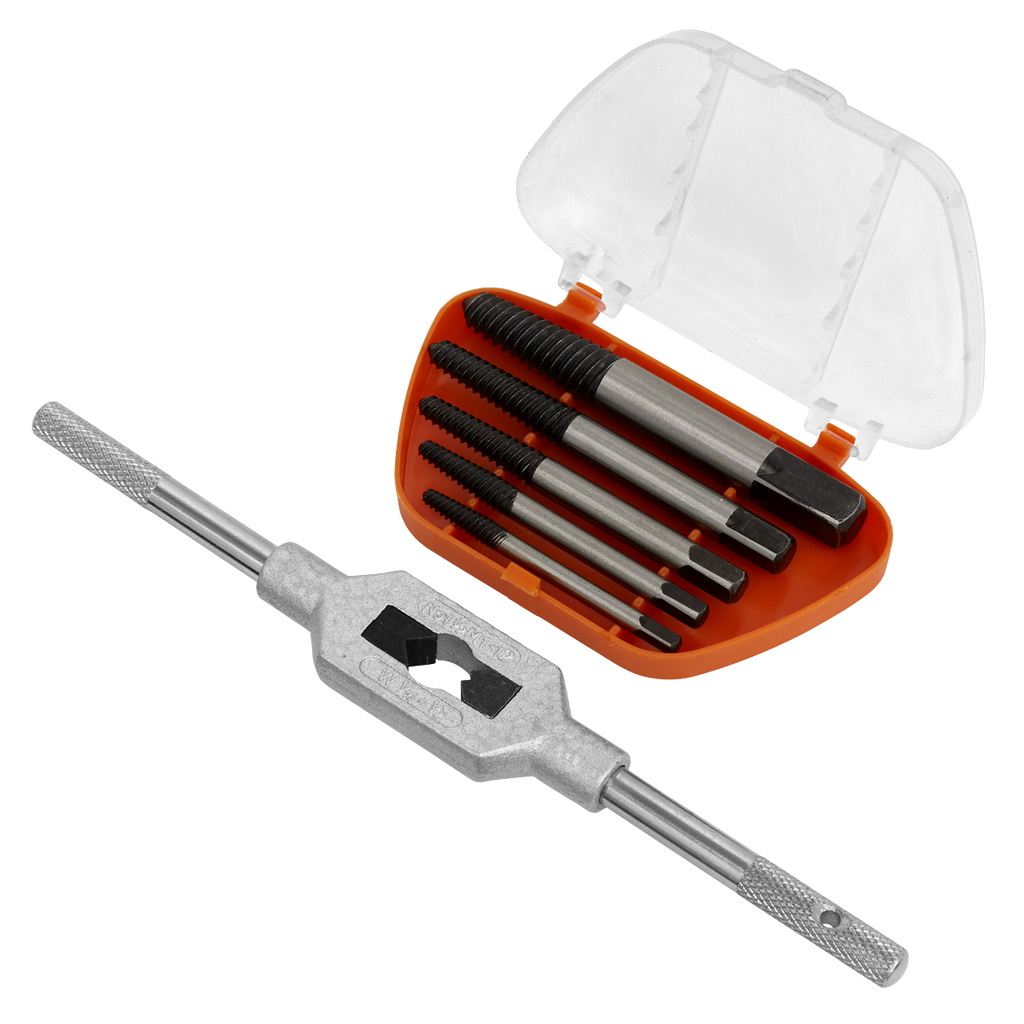 Helix Type Screw Extractor Set with Wrench 6pc AK721