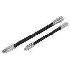 Flexible Extension Adaptor Set 1/4"Sq x 150mm & 3/8"Sq x 200mm 2pc AK7341