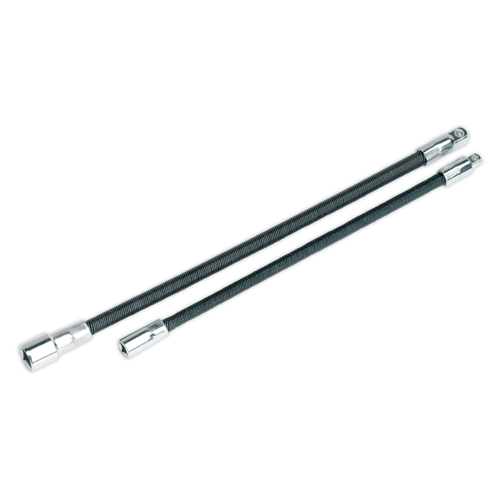 Flexible Extension Adaptor Set 1/4"Sq x 254mm & 3/8"Sq x 305mm 2pc AK7342