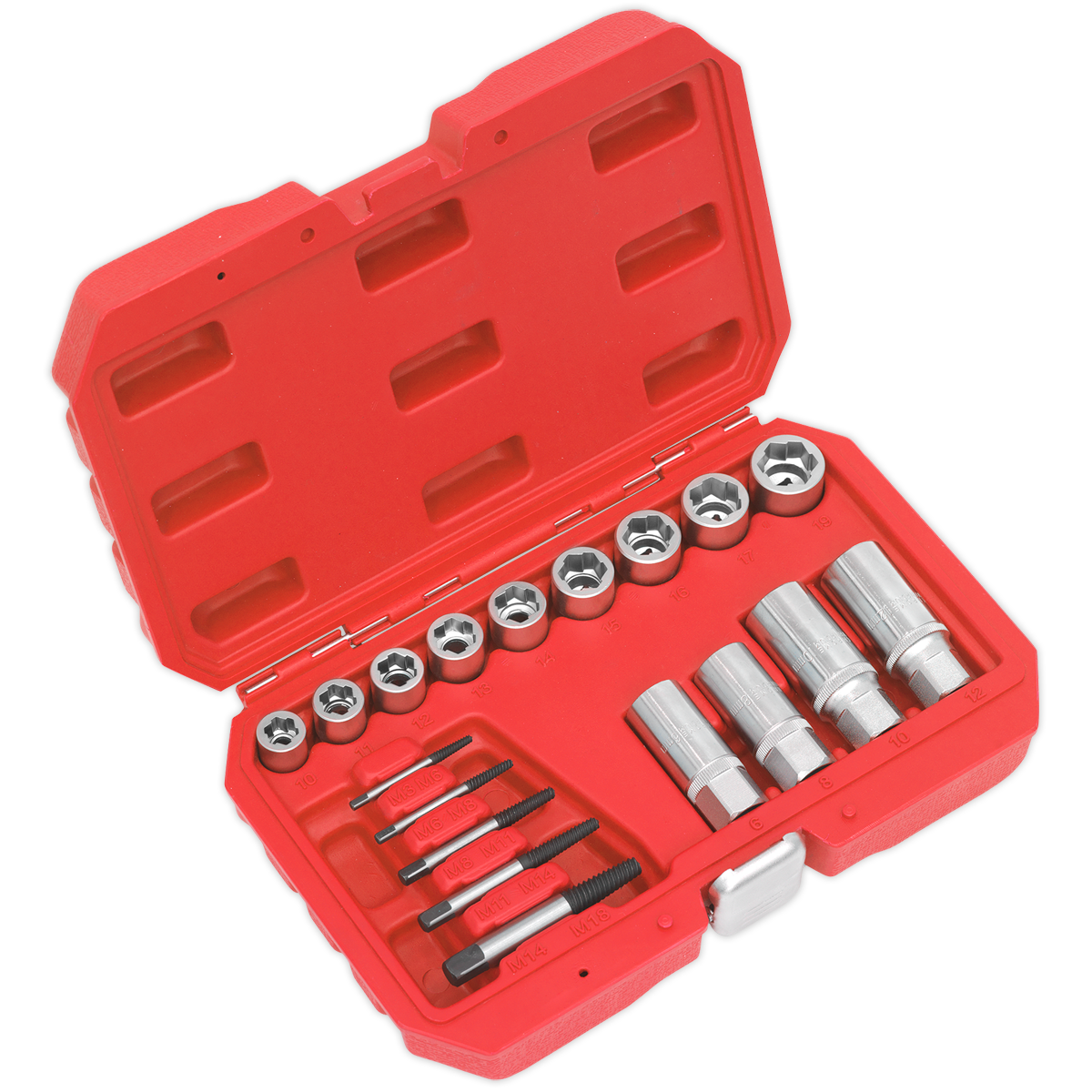 Bolt, Stud & Screw Extractor Set 18pc AK751