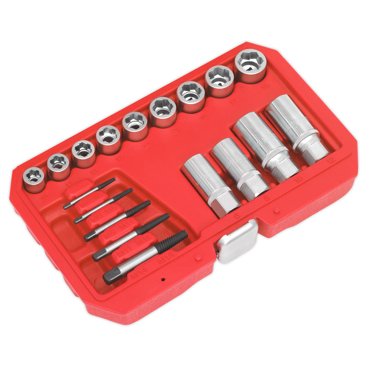 Bolt, Stud & Screw Extractor Set 18pc AK751
