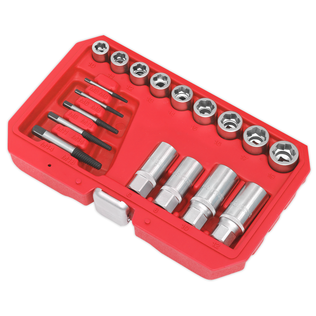 Bolt, Stud & Screw Extractor Set 18pc AK751
