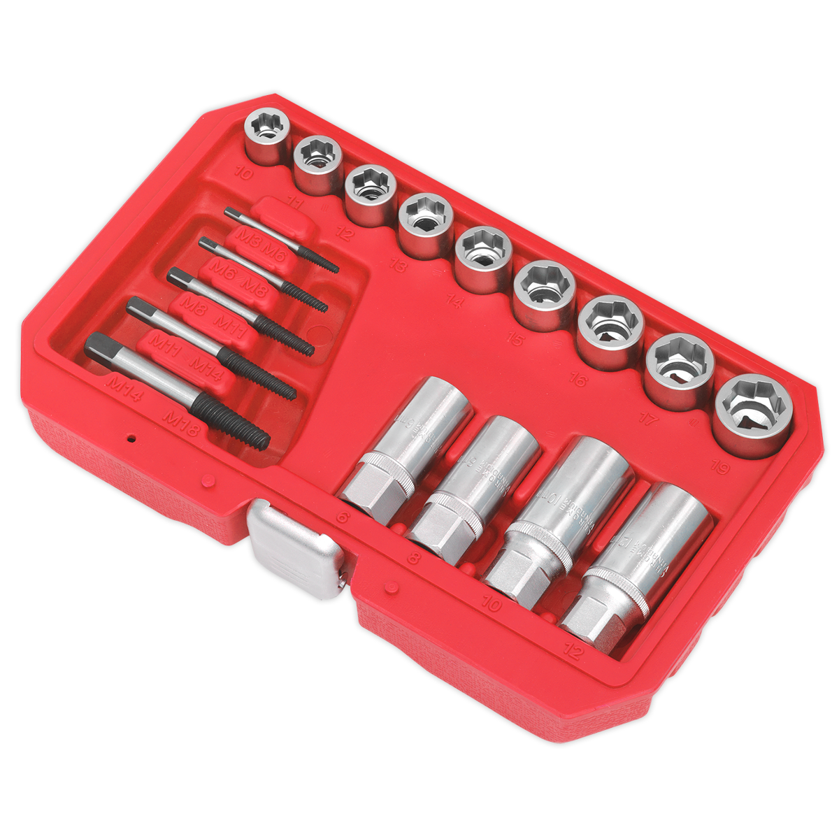 Bolt, Stud & Screw Extractor Set 18pc AK751