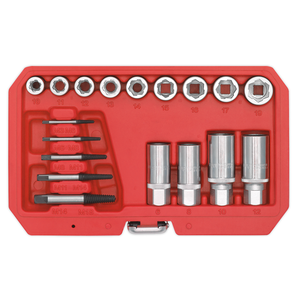 Bolt, Stud & Screw Extractor Set 18pc AK751