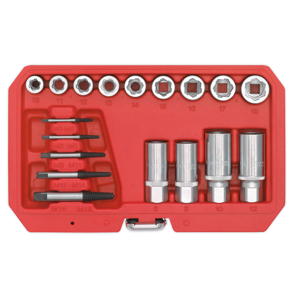 Bolt, Stud & Screw Extractor Set 18pc AK751