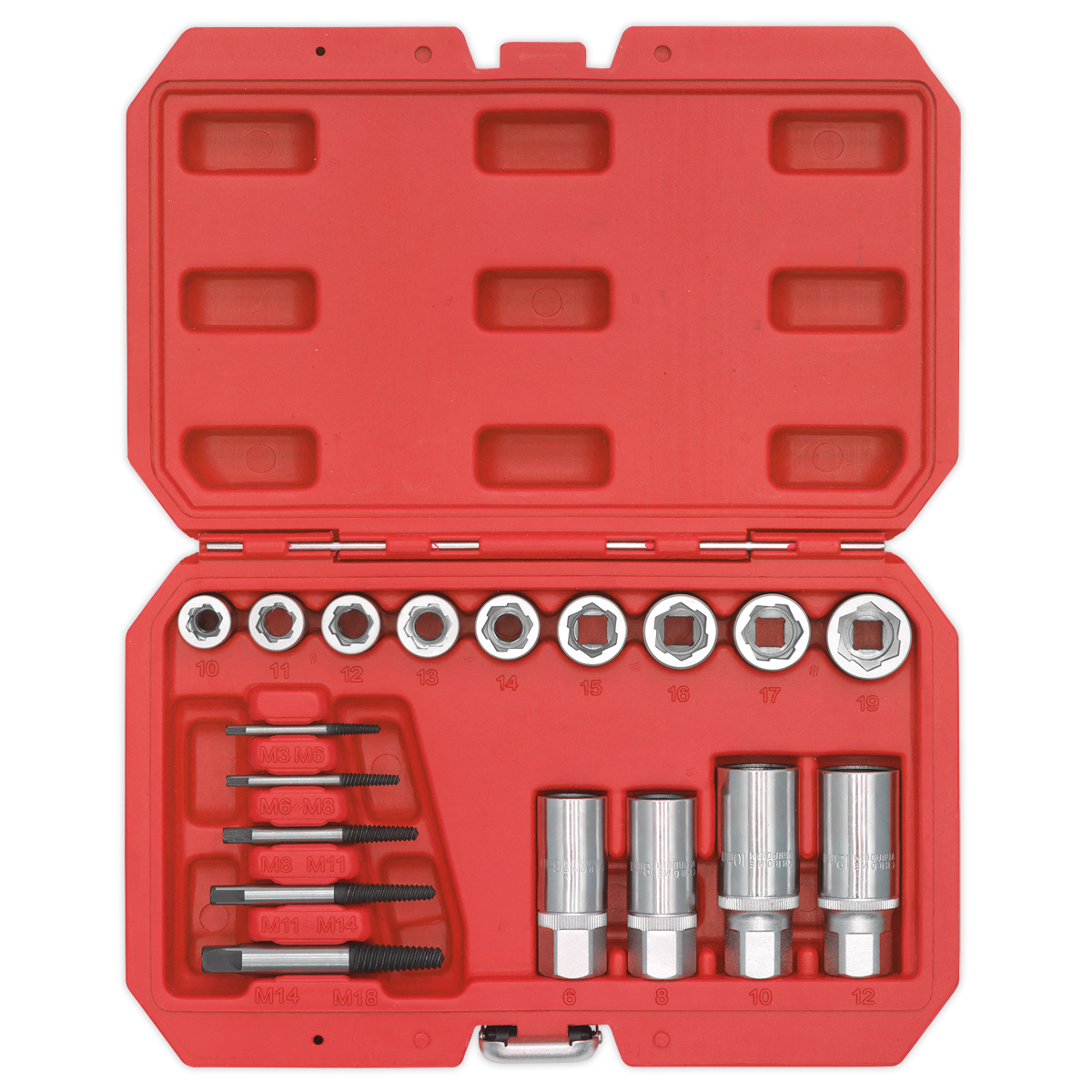 Bolt, Stud & Screw Extractor Set 18pc AK751