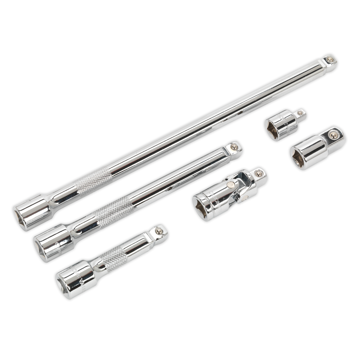 Wobble/Rigid Extension Bar, Adaptor & Universal Joint Set 3/8"Sq Drive 6pc AK7690