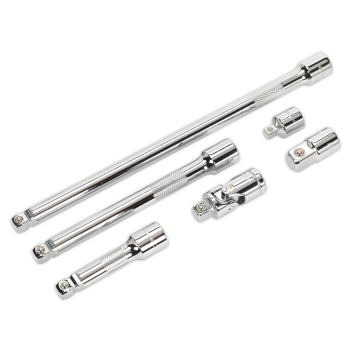 Wobble/Rigid Extension Bar, Adaptor & Universal Joint Set 3/8"Sq Drive 6pc AK7690