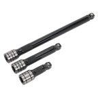 Wobble/Rigid Extension Bar Set 1/2"Sq Drive 3pc AK7692