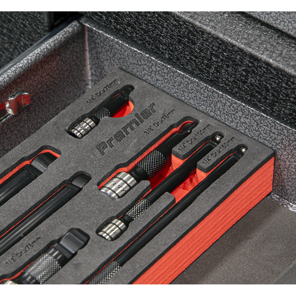 Wobble/Rigid Extension Bar Set 1/4", 3/8" & 1/2"Sq Drive 9pc - Premier Black AK7693