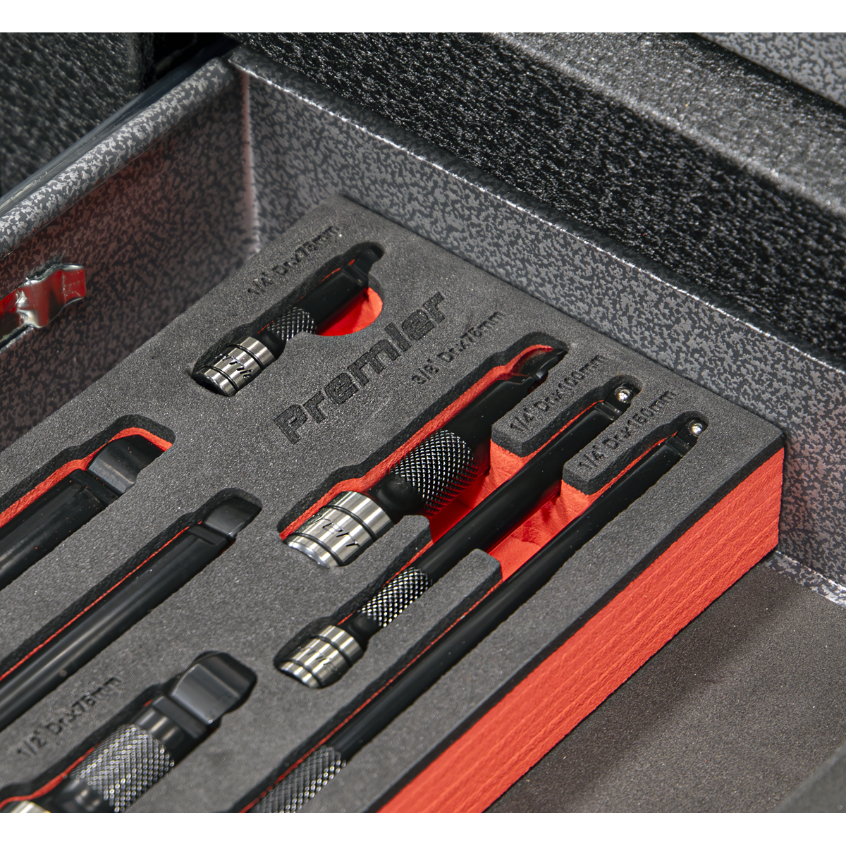 Wobble/Rigid Extension Bar Set 1/4", 3/8" & 1/2"Sq Drive 9pc - Premier Black AK7693