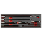 Wobble/Rigid Extension Bar Set 1/4", 3/8" & 1/2"Sq Drive 9pc - Premier Black AK7693