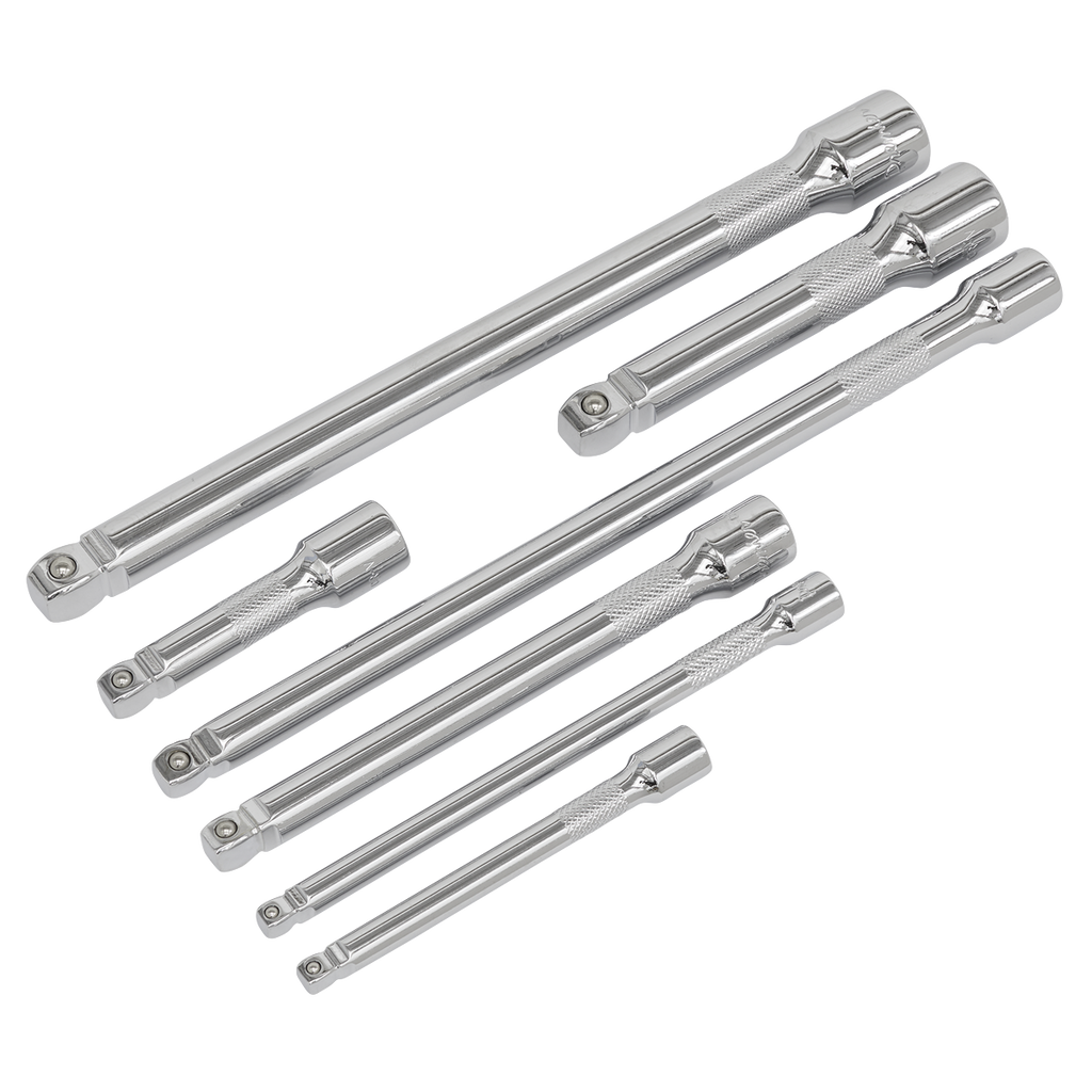 Wobble/Rigid Extension Bar Set 1/4", 3/8" & 1/2"Sq Drive 7pc AK770