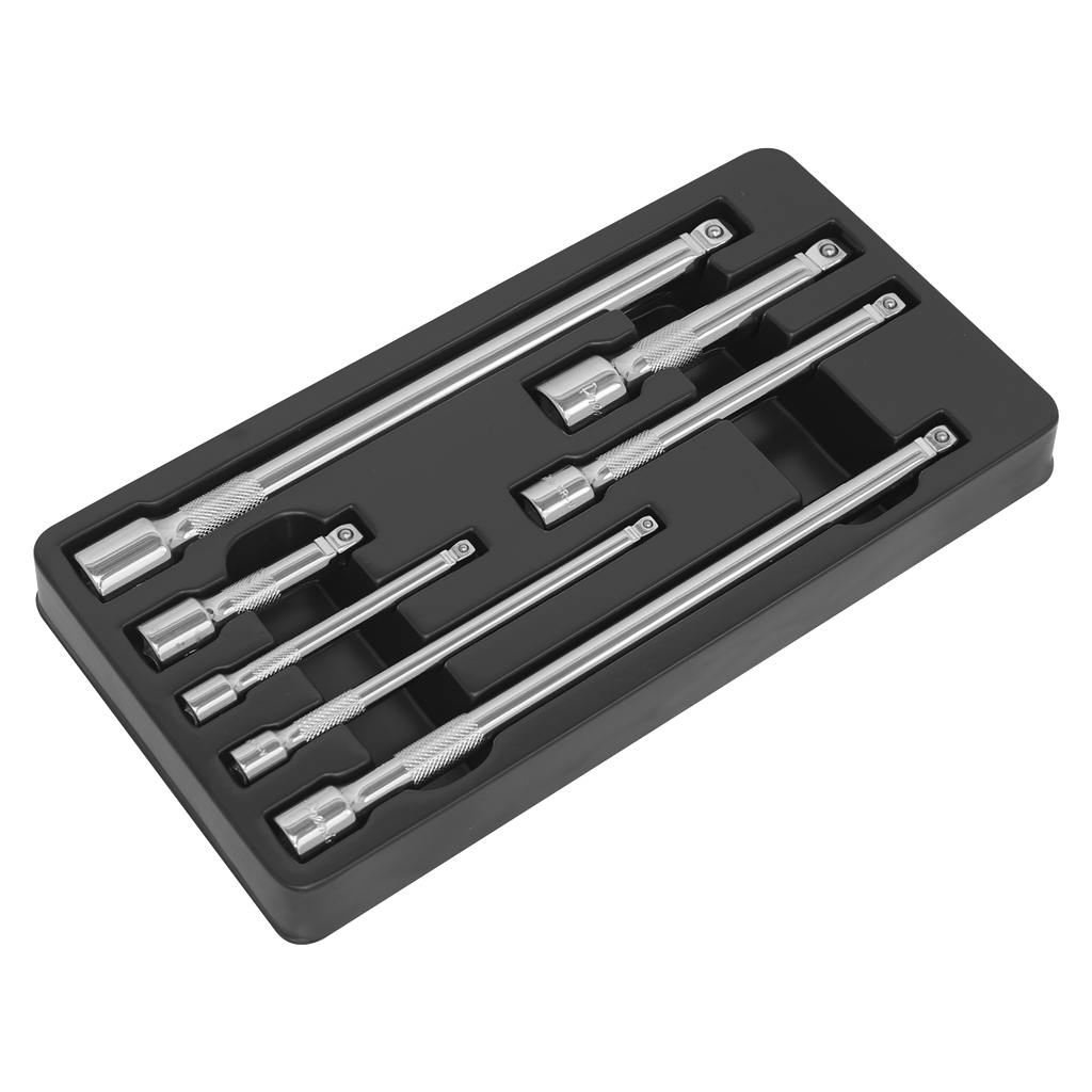 Wobble/Rigid Extension Bar Set 1/4", 3/8" & 1/2"Sq Drive 7pc AK770
