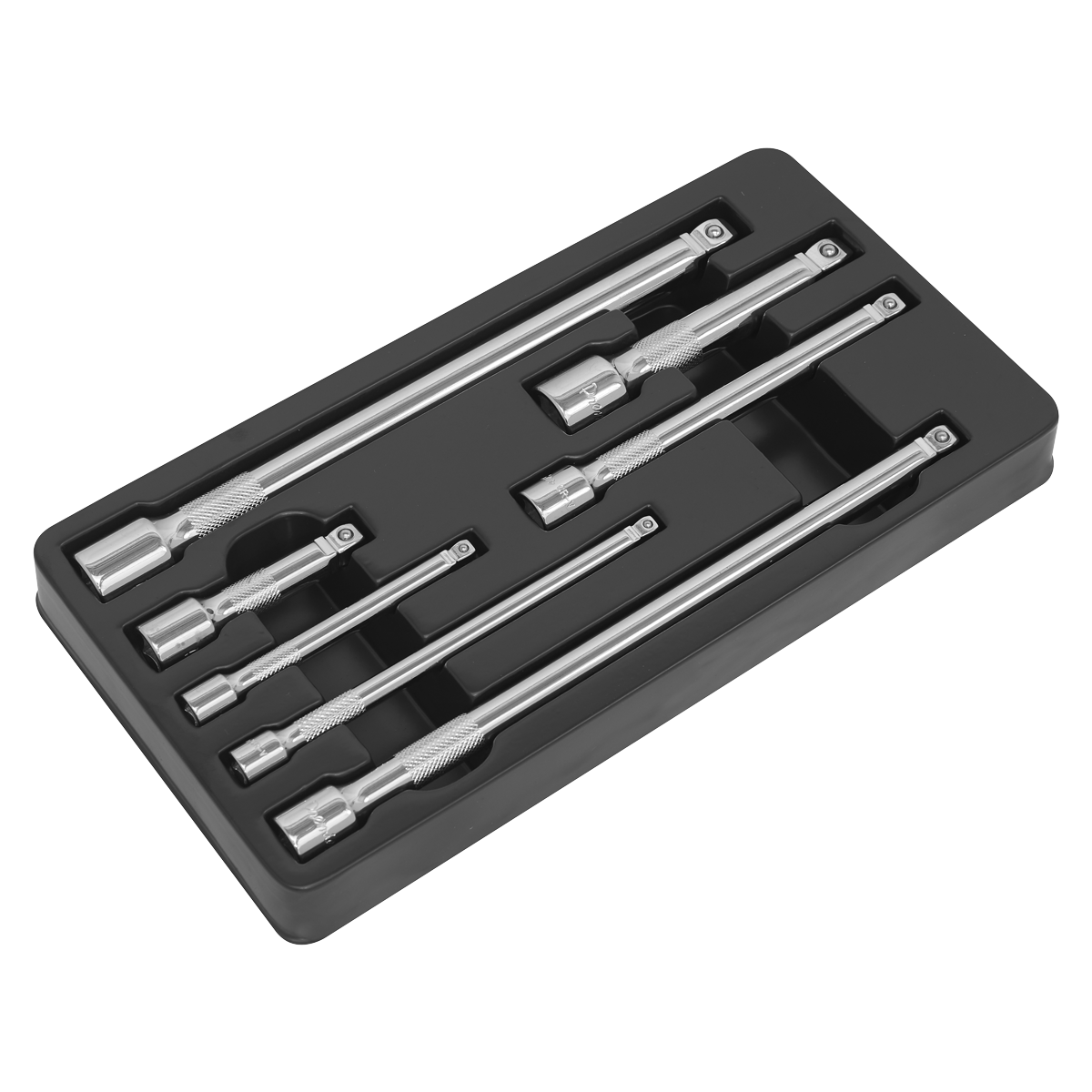 Wobble/Rigid Extension Bar Set 1/4", 3/8" & 1/2"Sq Drive 7pc AK770
