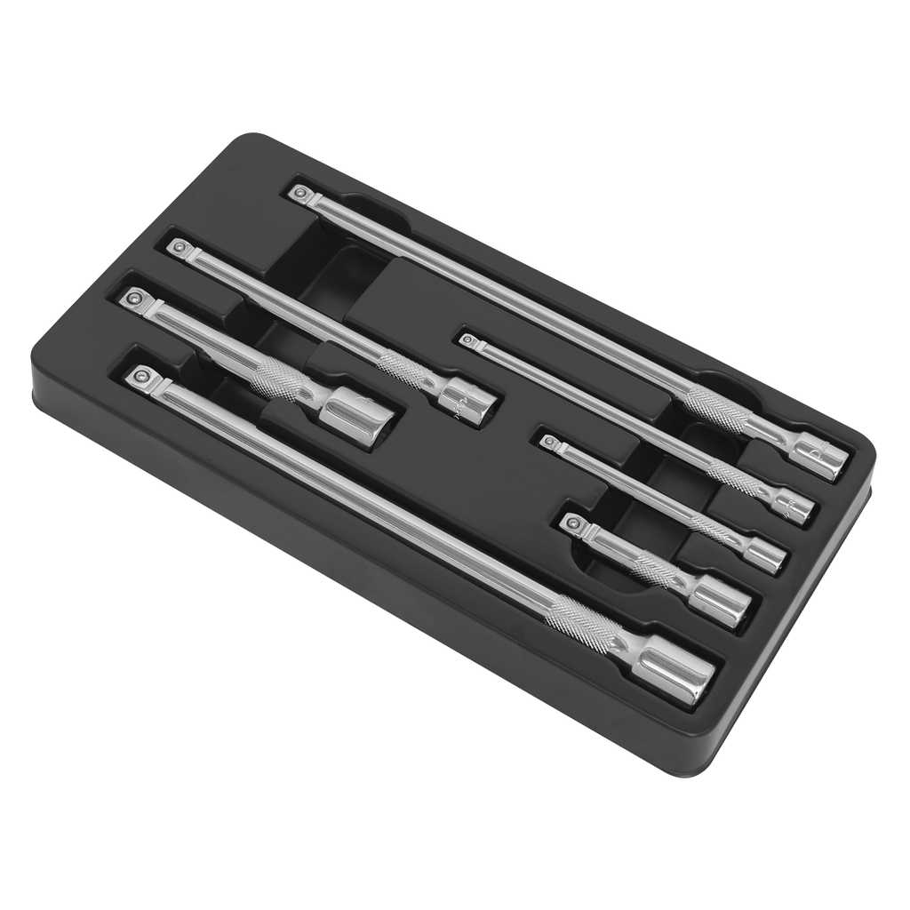 Wobble/Rigid Extension Bar Set 1/4", 3/8" & 1/2"Sq Drive 7pc AK770