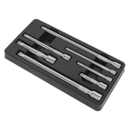 Wobble/Rigid Extension Bar Set 1/4", 3/8" & 1/2"Sq Drive 7pc AK770