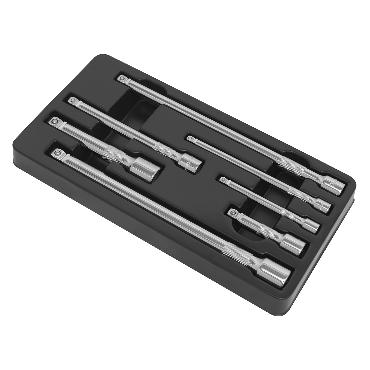 Wobble/Rigid Extension Bar Set 1/4", 3/8" & 1/2"Sq Drive 7pc AK770