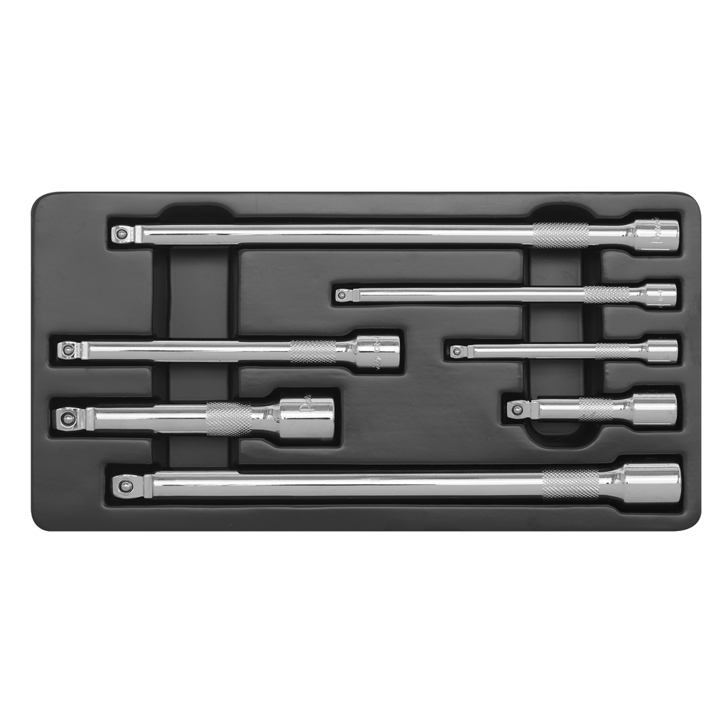 Wobble/Rigid Extension Bar Set 1/4", 3/8" & 1/2"Sq Drive 7pc AK770