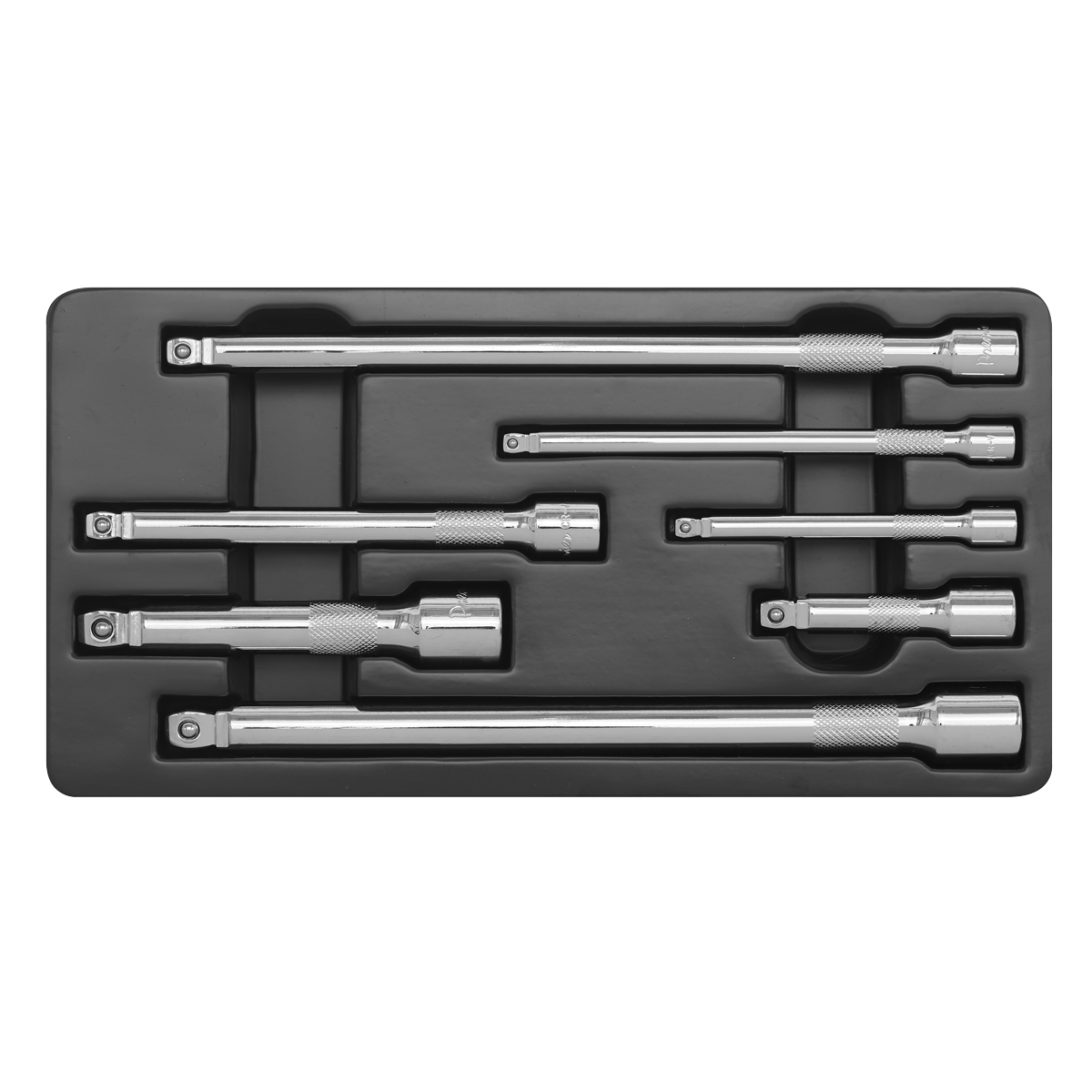 Wobble/Rigid Extension Bar Set 1/4", 3/8" & 1/2"Sq Drive 7pc AK770