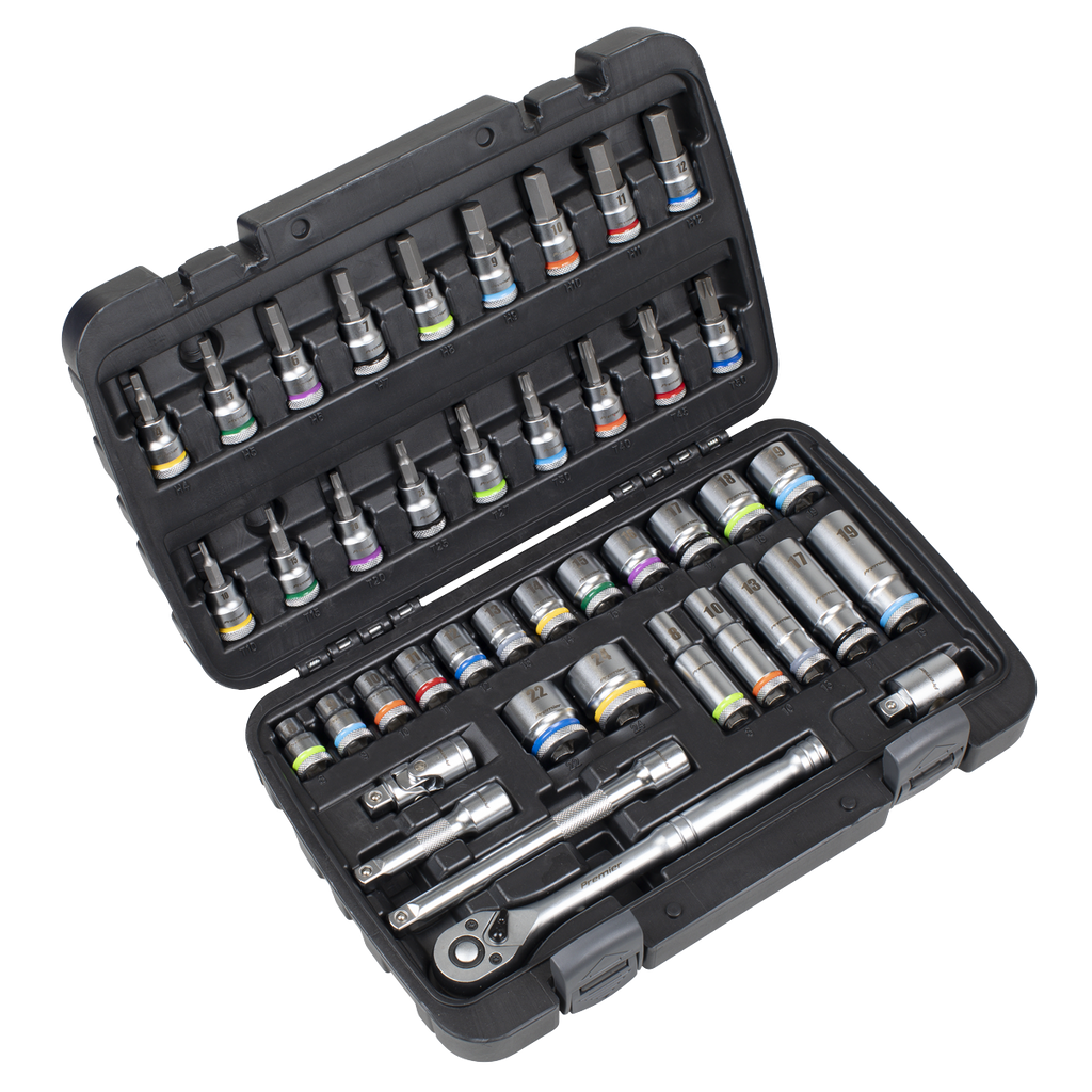 Socket & Socket Bit Set 3/8"Sq Drive 42pc AK7915