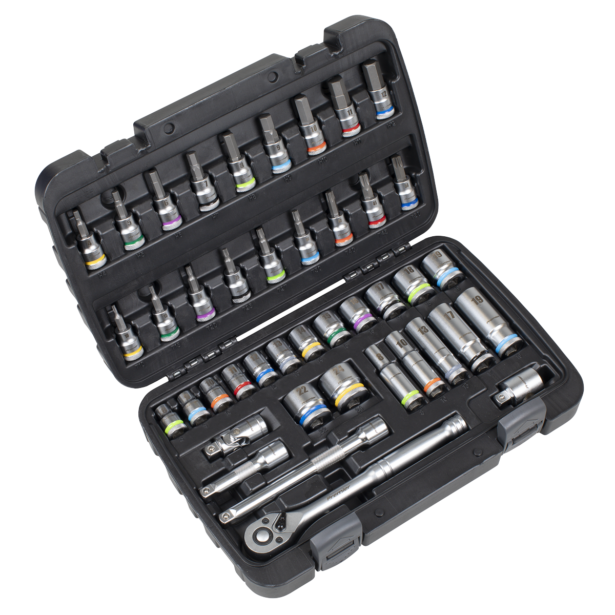 Socket & Socket Bit Set 3/8"Sq Drive 42pc AK7915