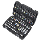 Socket & Socket Bit Set 3/8"Sq Drive 42pc AK7915
