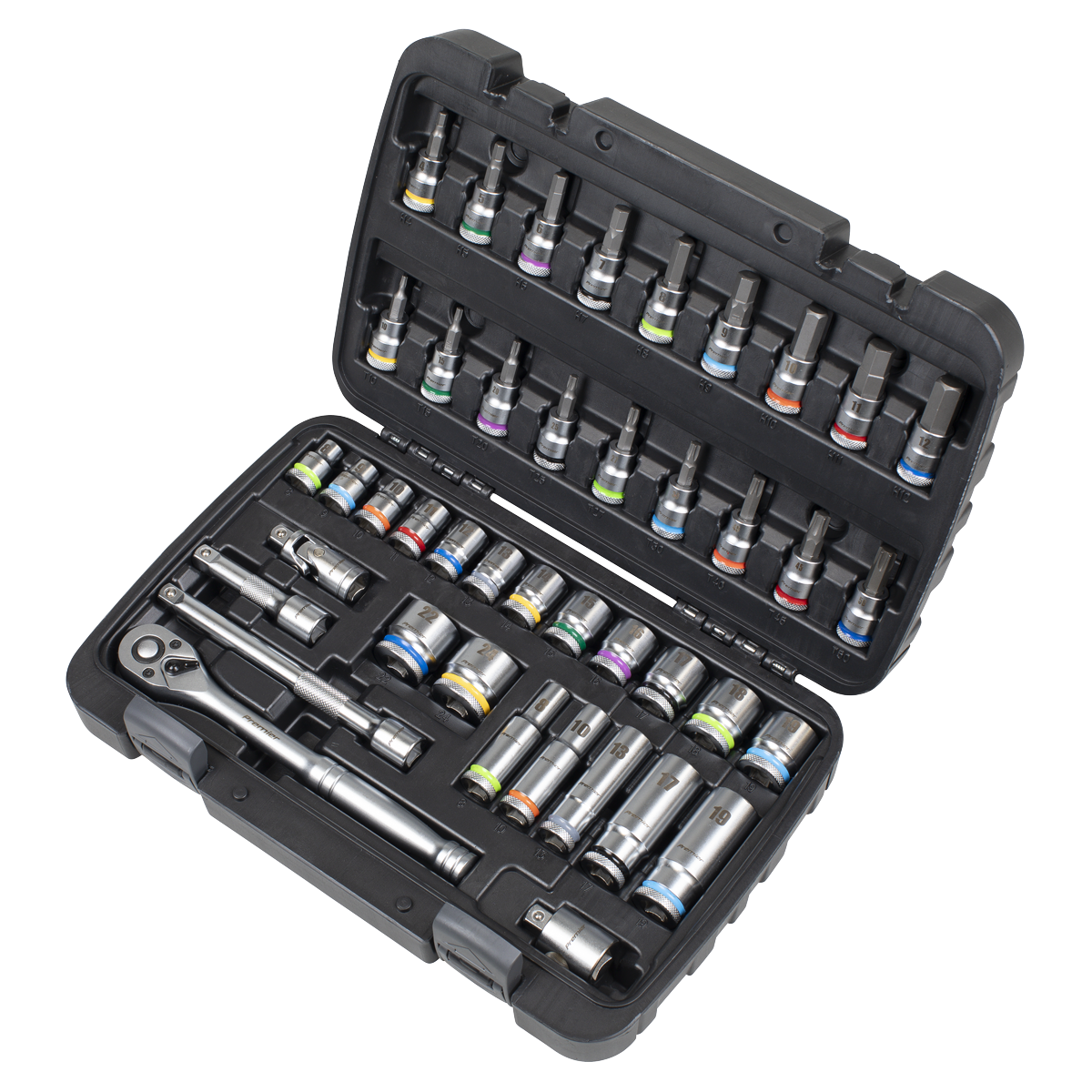 Socket & Socket Bit Set 3/8"Sq Drive 42pc AK7915