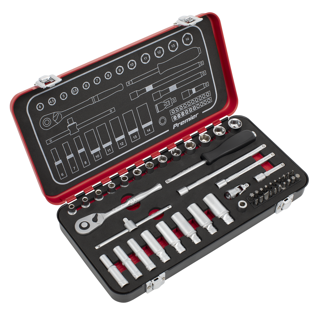 Socket Set 1/4"Sq Drive 49pc AK7920