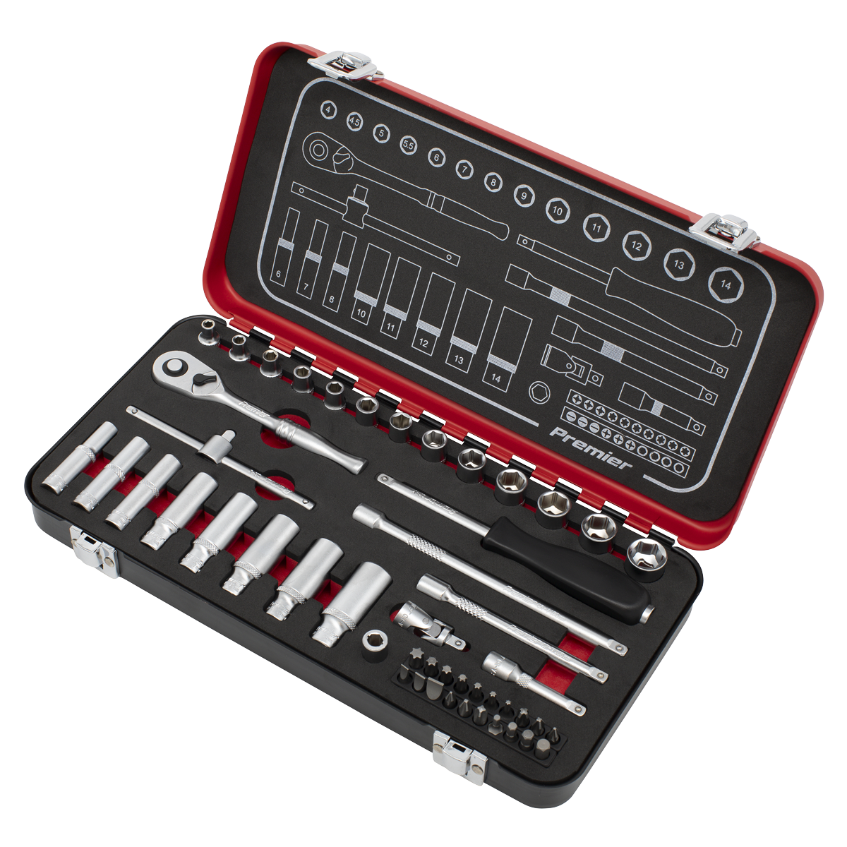 Socket Set 1/4"Sq Drive 49pc AK7920