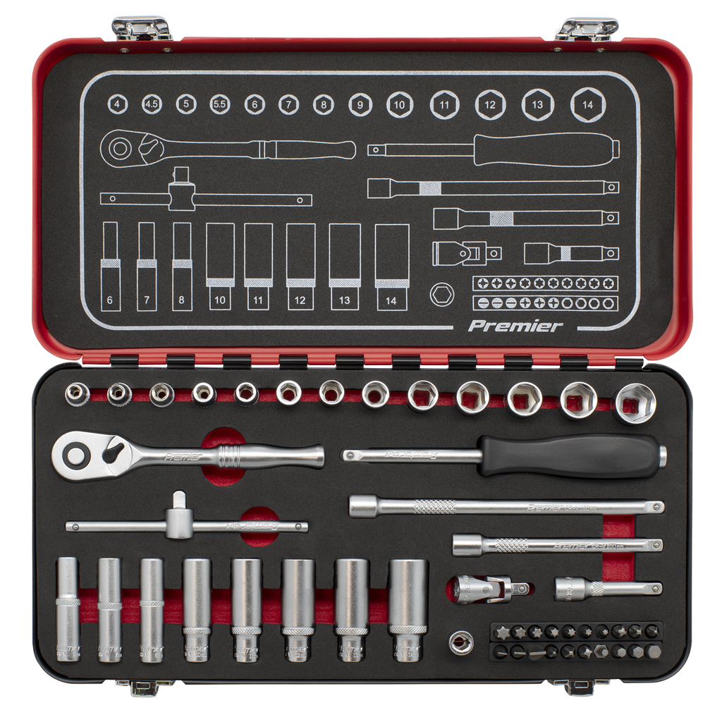Socket Set 1/4"Sq Drive 49pc AK7920
