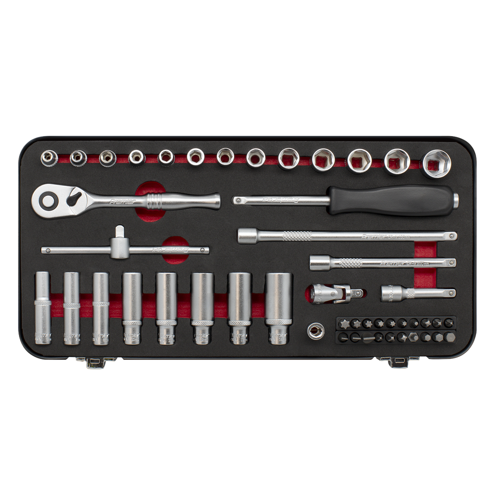 Socket Set 1/4"Sq Drive 49pc AK7920