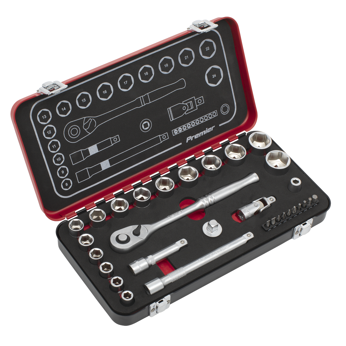 Socket Set 3/8"Sq Drive 31pc AK7921