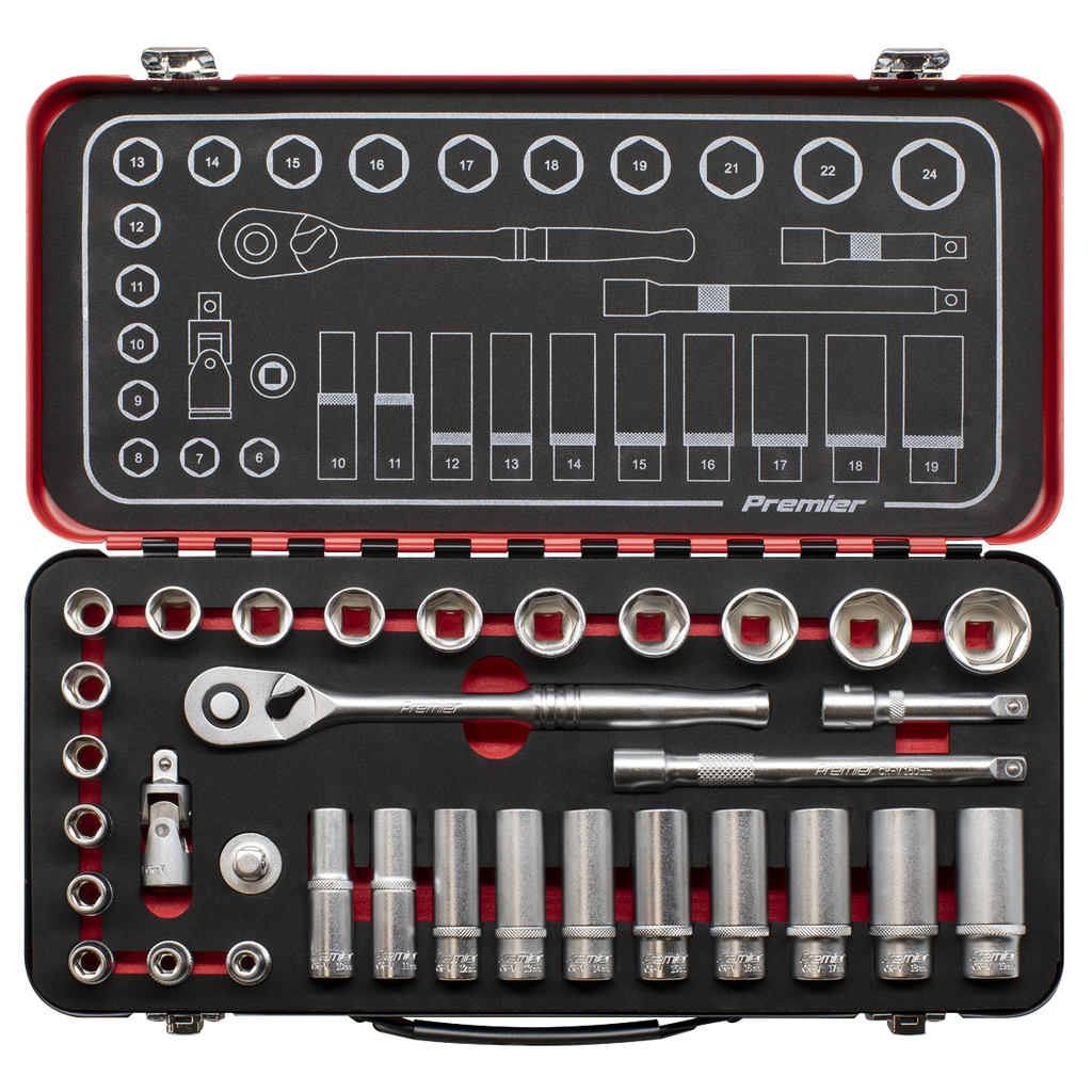Socket Set 3/8"Sq Drive 32pc AK7922